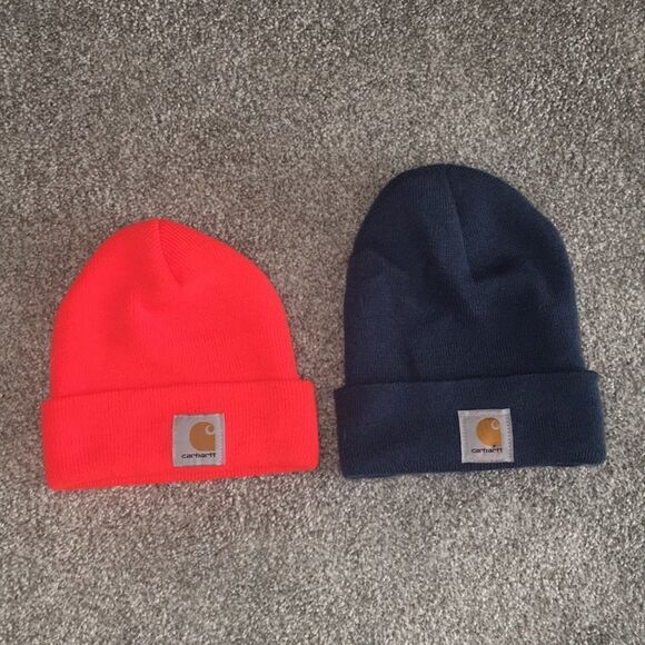Lot 3 (Orange, Red, Gray) NEW Carhartt Ski Snowboard Work Winter Beanie Cap Hat - Picture 4 of 5